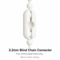 white 3.2mm beaded roller blind chain joining clips for repairs (image 1)