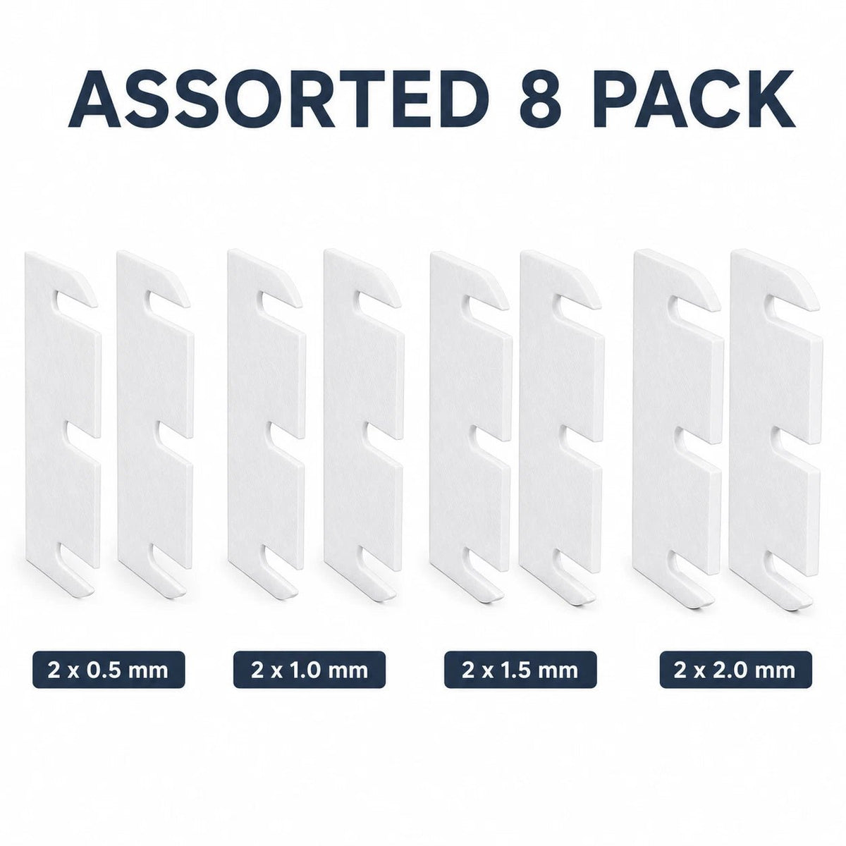 3.5 inch slide-in hinge shims with 0.5 to 2mm thickness options (image 8)