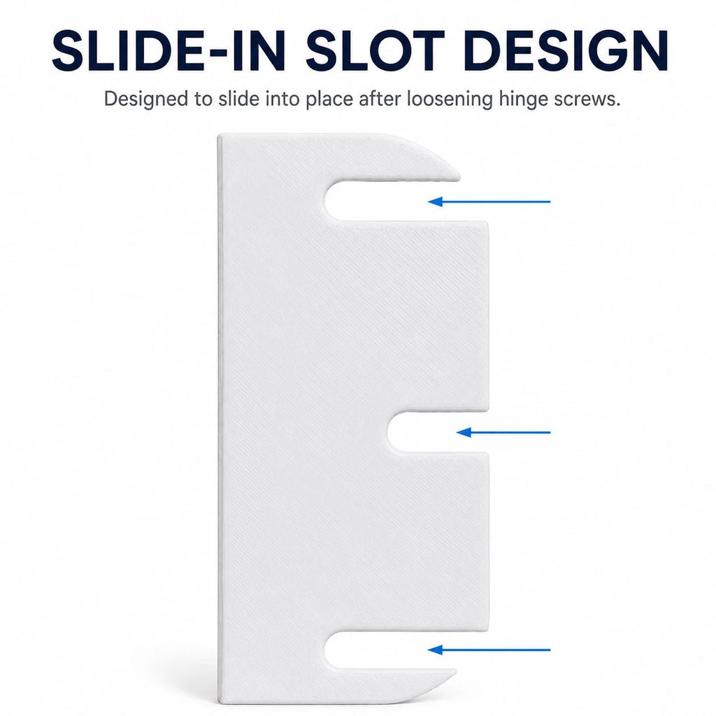 3.5 inch slide-in hinge shims with 0.5 to 2mm thickness options (image 3)
