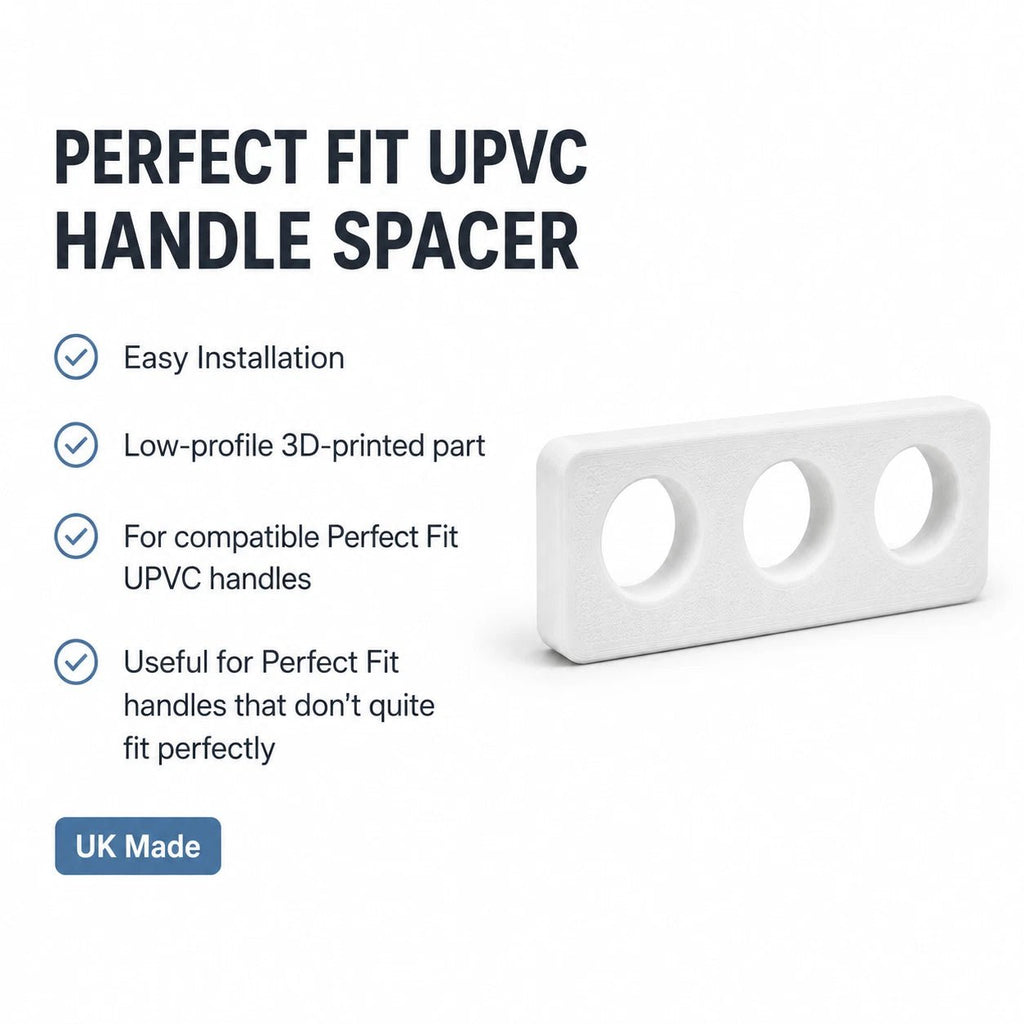 63mm rectangular uPVC window handle spacers for Perfect Fit blind clearance (image 9)