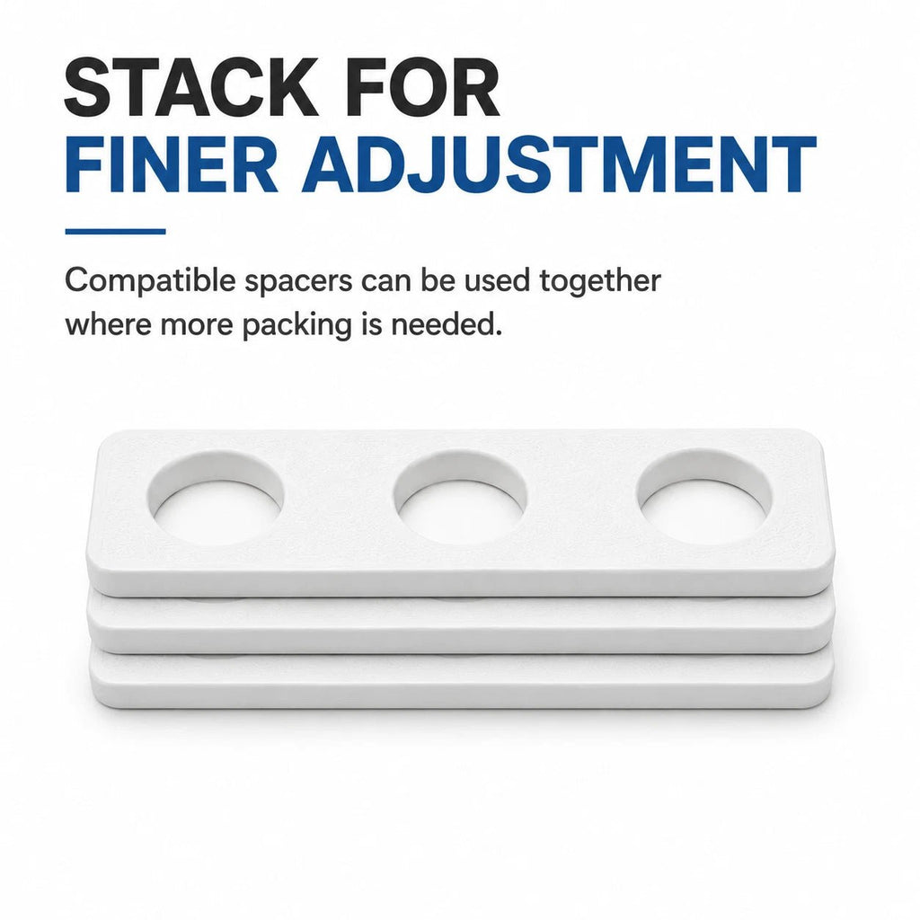 63mm rectangular uPVC window handle spacers for Perfect Fit blind clearance (image 8)