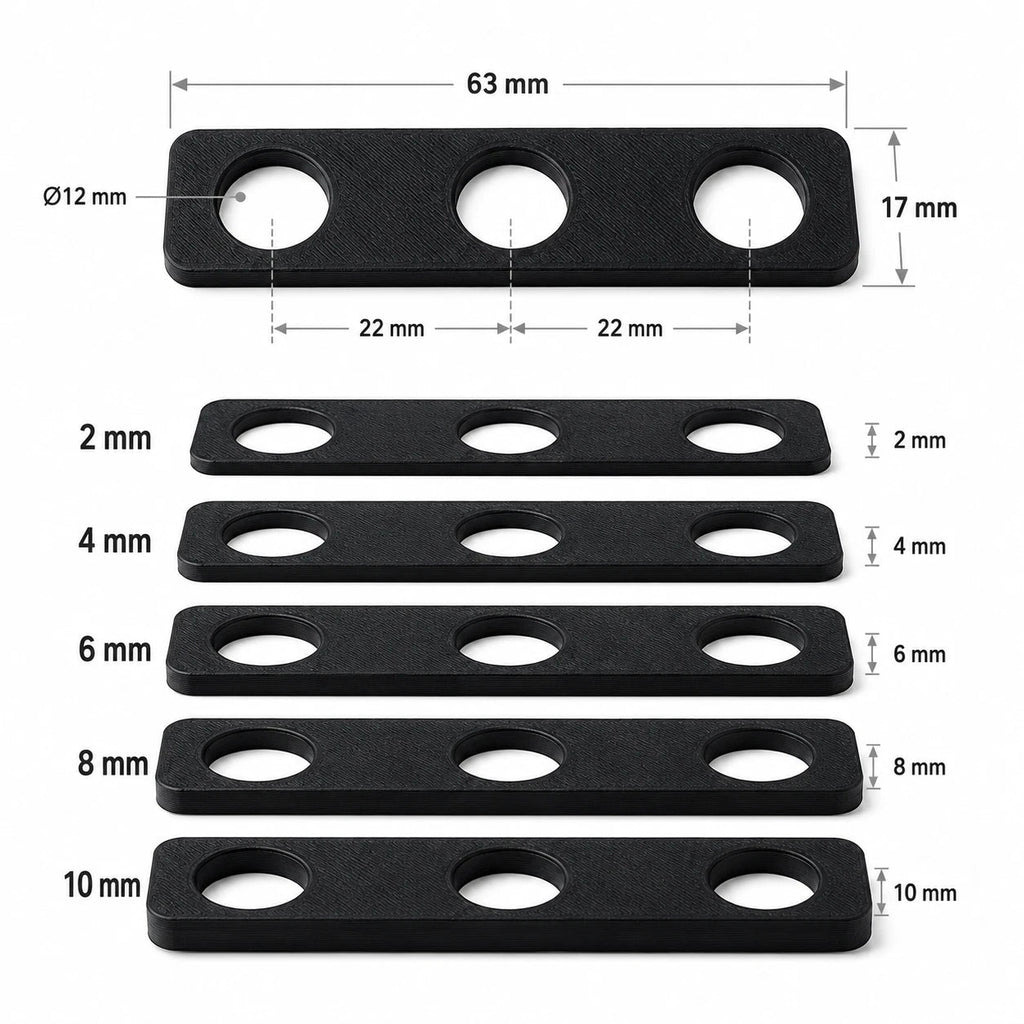 63mm rectangular uPVC window handle spacers for Perfect Fit blind clearance (image 11)