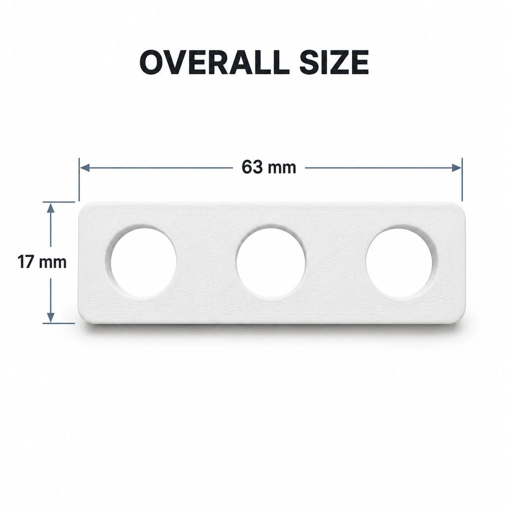 63mm rectangular uPVC window handle spacers for Perfect Fit blind clearance (image 5)