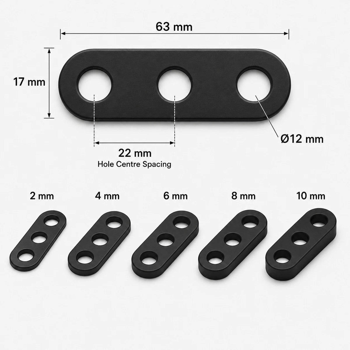 63mm rounded uPVC window handle spacers for Perfect Fit blind clearance (image 3)
