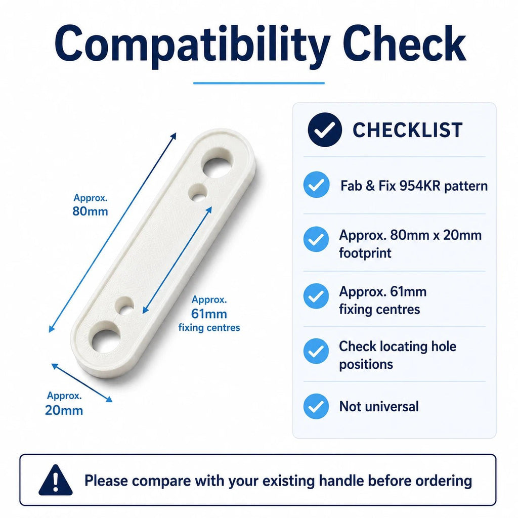 cockspur window handle spacer packers for compatible Fab and Fix 954KR handles (image 2)