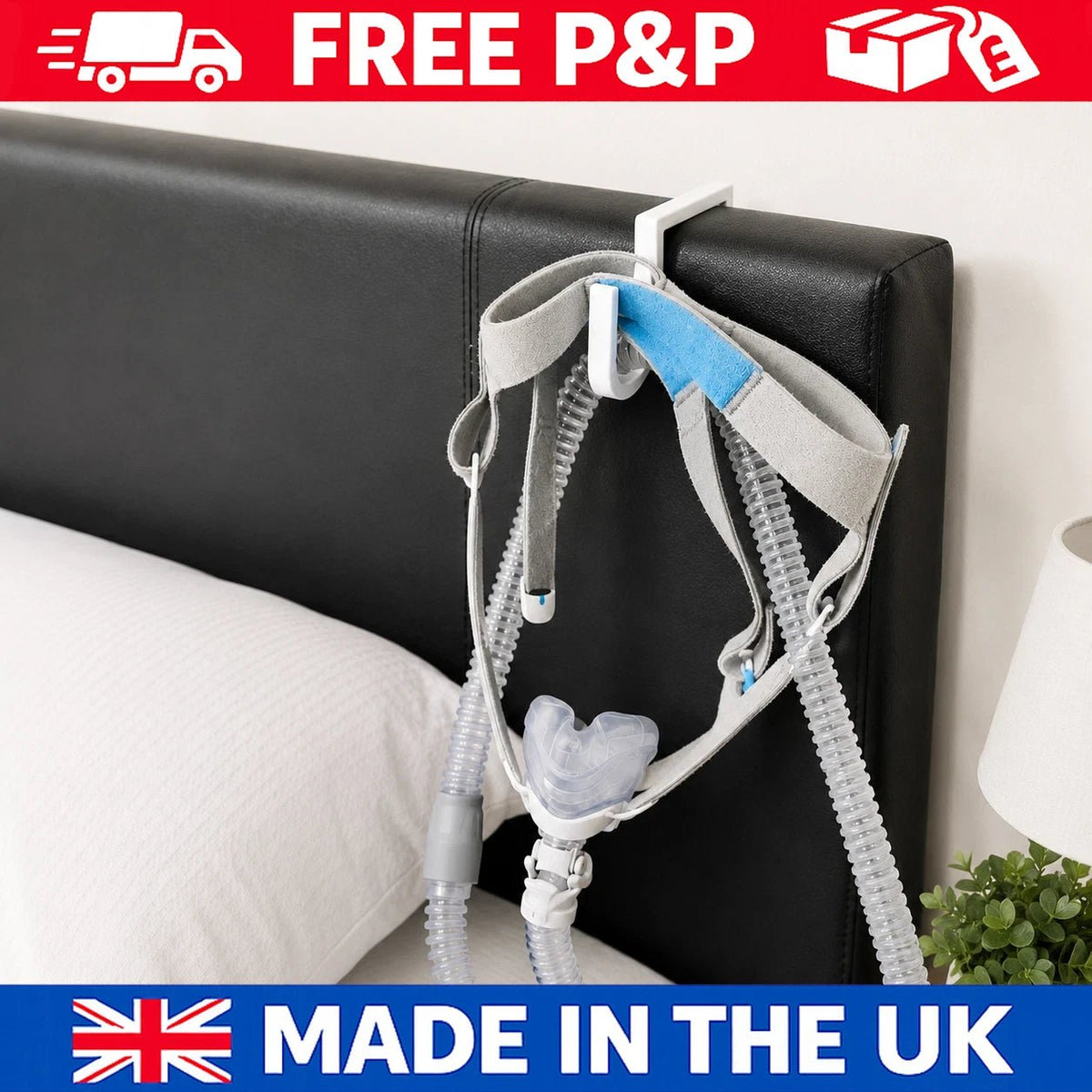 CPAP Hose Holder Bed Clip Sleep Apnoea Tube Support Mask Hook UK Made - photo 9