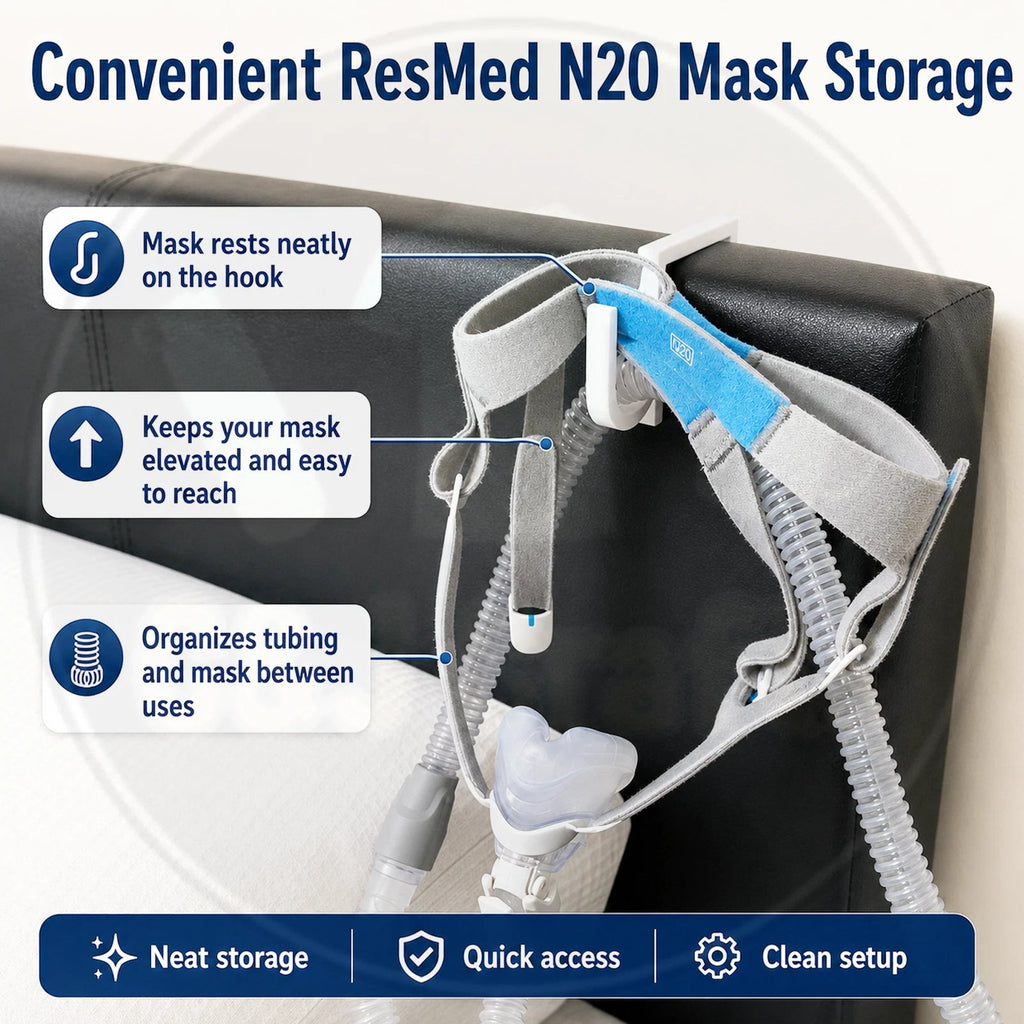 CPAP Hose Holder Bed Clip Sleep Apnoea Tube Support Mask Hook UK Made - photo 3